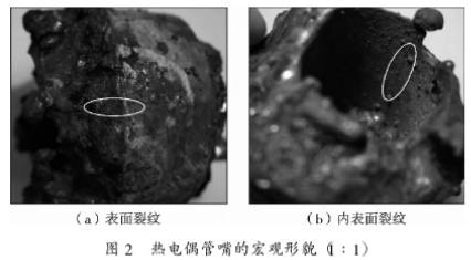 熱電偶管嘴的宏觀外形 