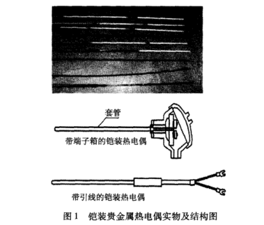 鎧裝貴金屬熱電偶實物及結構圖